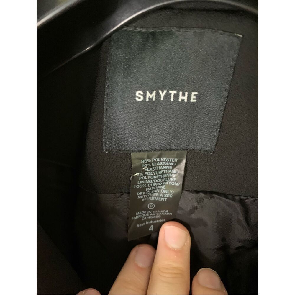 Smythe Pea Coat in black women's size 4 - Picture 5 of 7